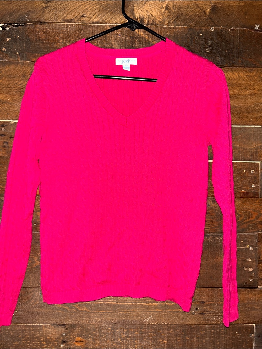 Charter Club V-Neck Sweater in Bold Red